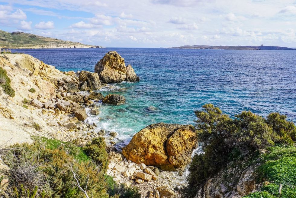 A beach in Malta