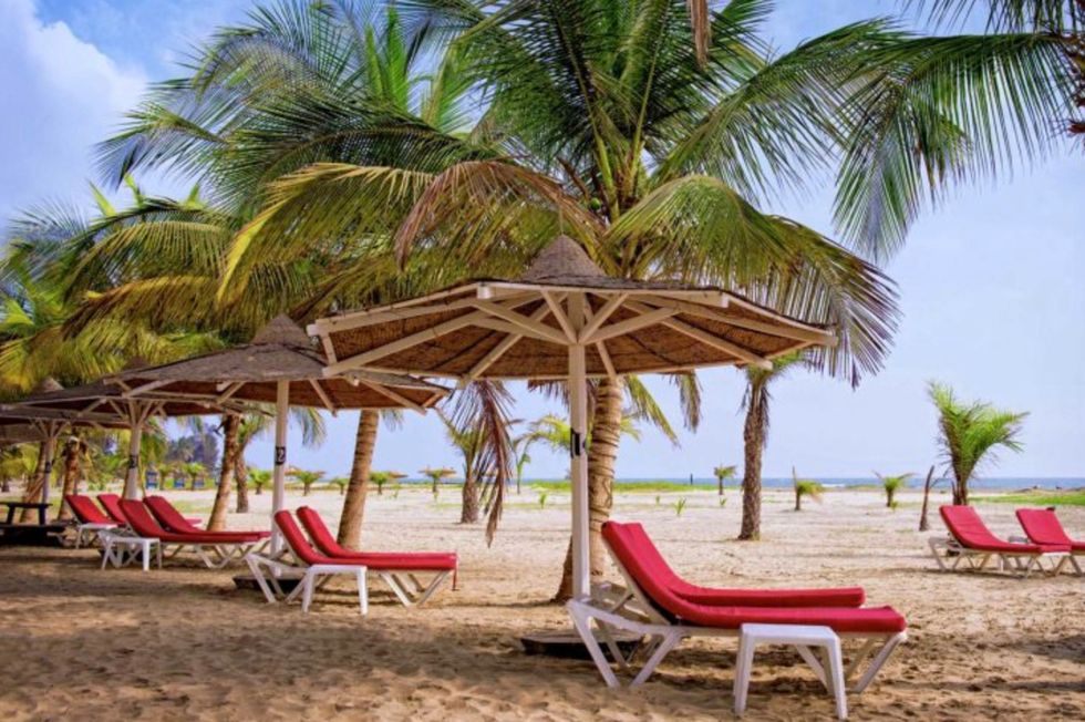 A beach resort in The Gambia