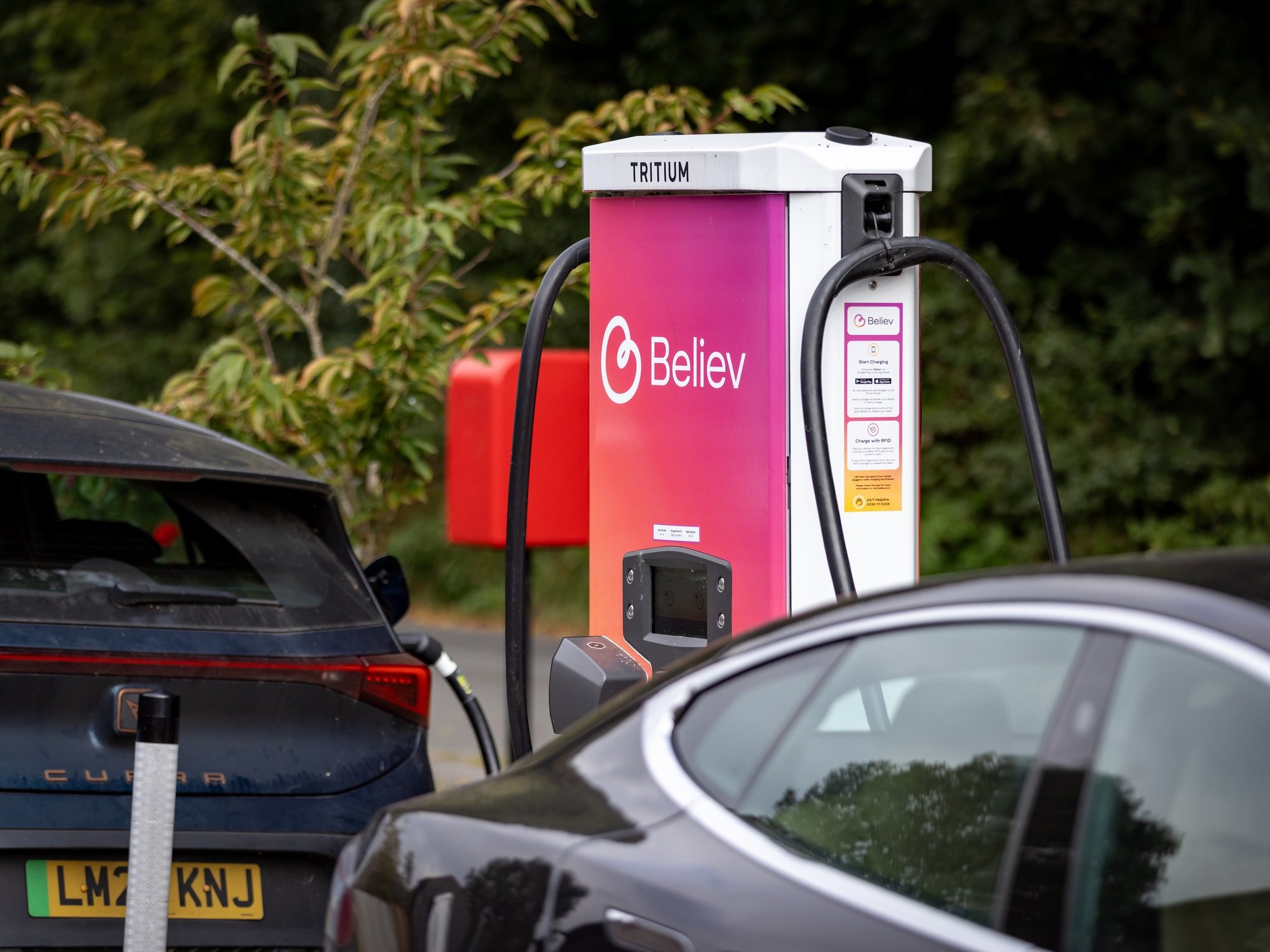 A Believ charger at Broughton Village Hall