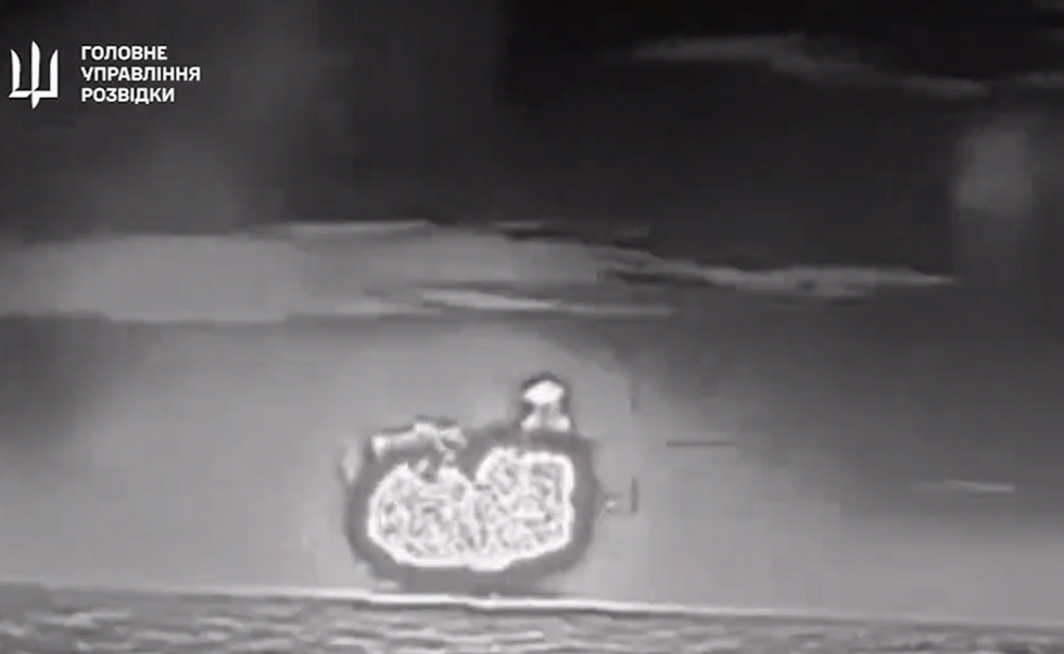 A black and white explosion