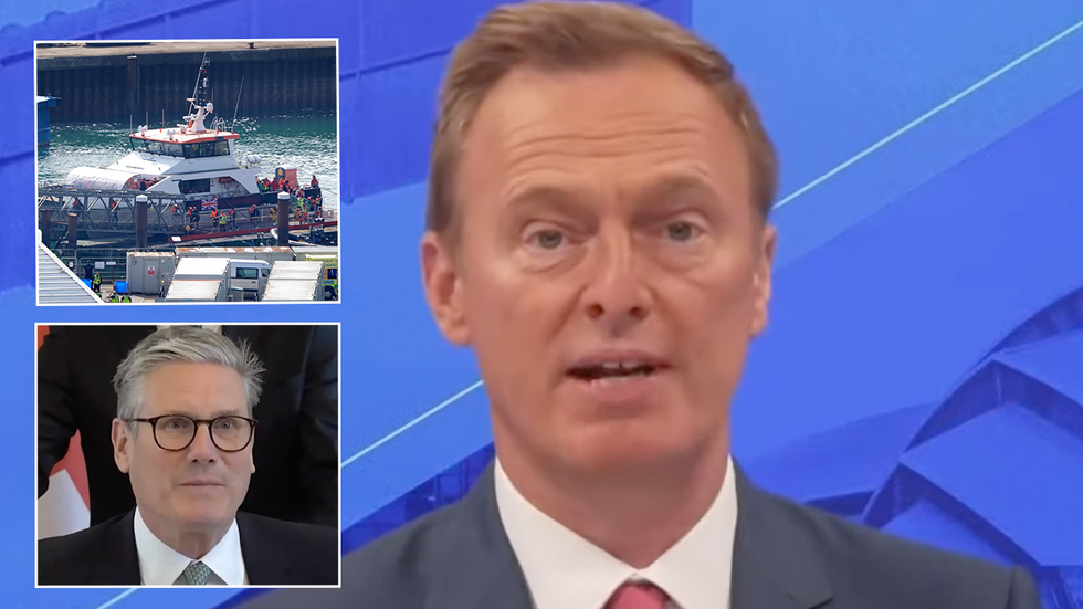 A boat carrying illegal migrants, Keir Starmer and Martin Daubney