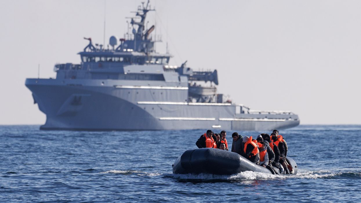 A boat with migrants