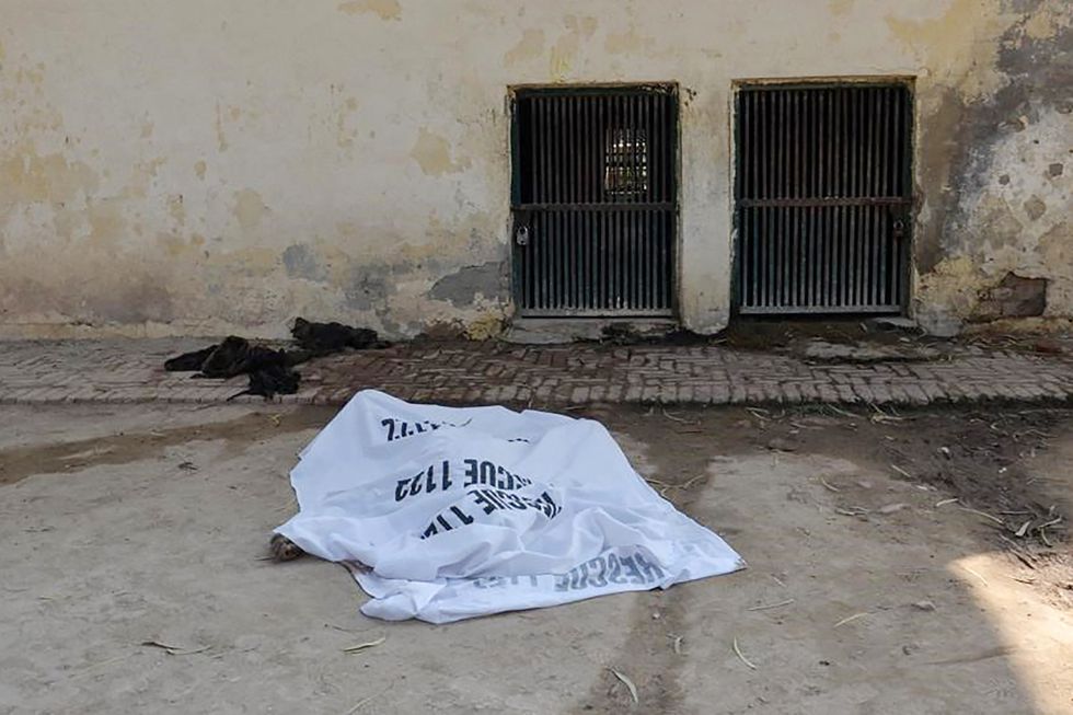 A body being covered
