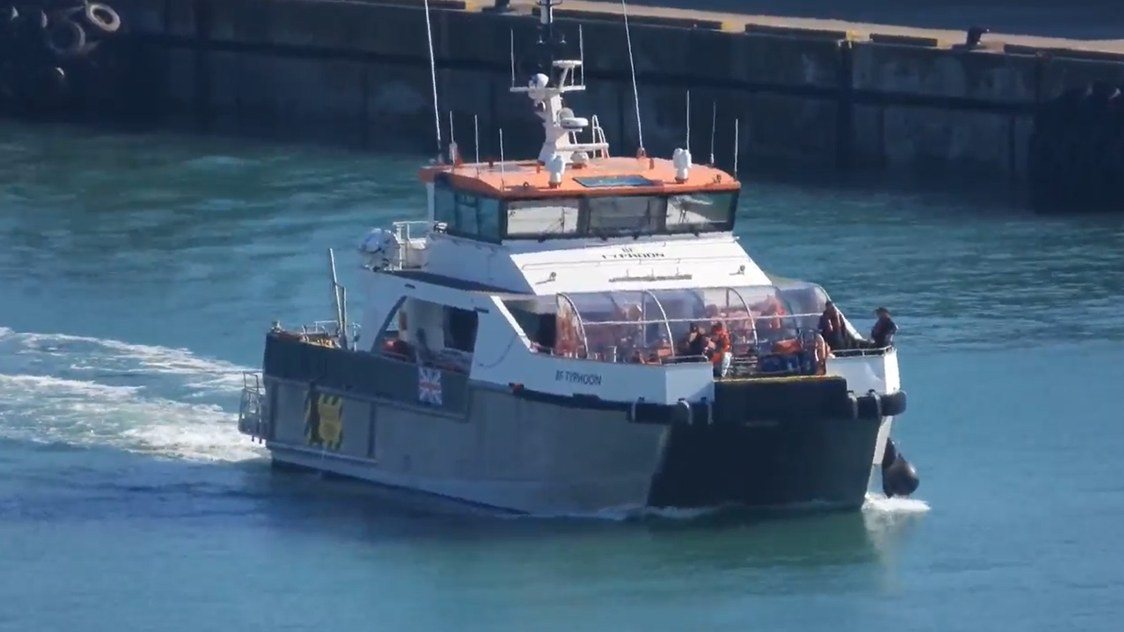 A Border ship arriving earlier today