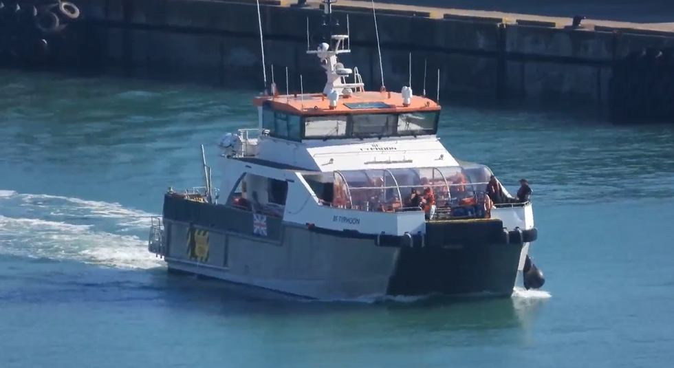 A Border ship arriving earlier today
