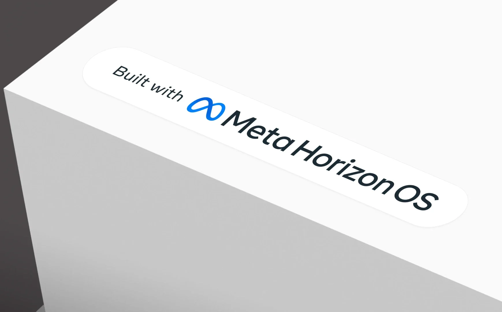 a box with a label stating that its 'built with meta horizon os'