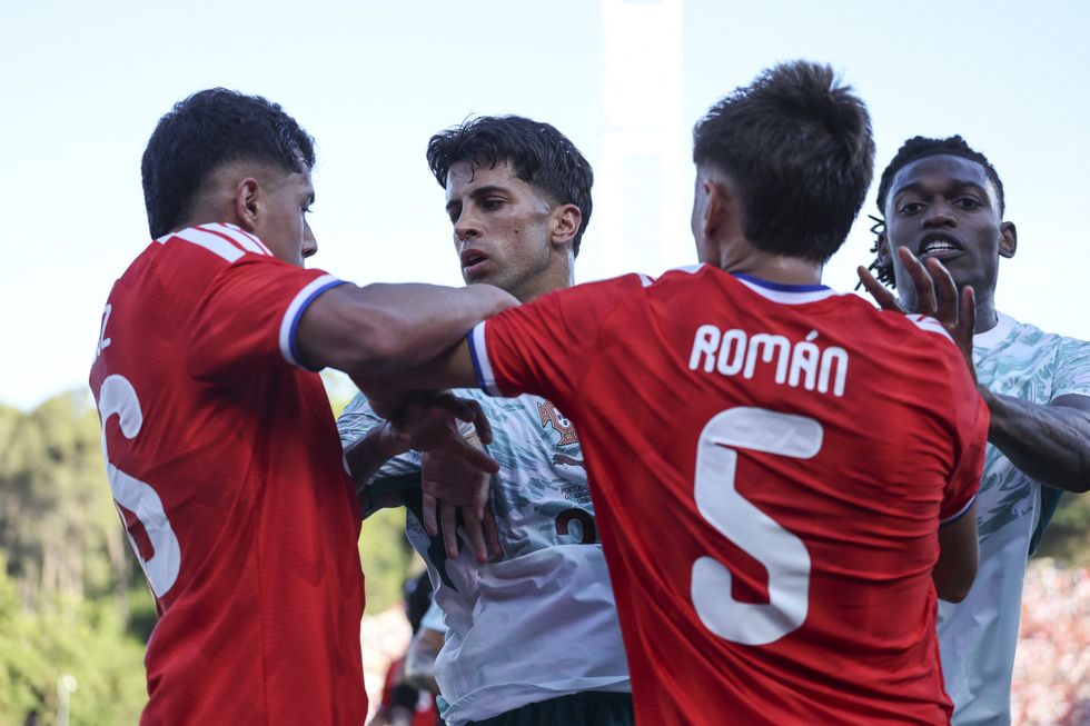 A brawl broke out in a warm-up match between Portugal and Chile