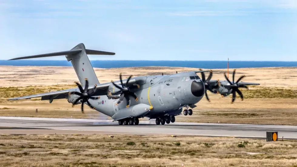 A British Forces South Atlantic Islands (BFSAI) Atlas aircraft
