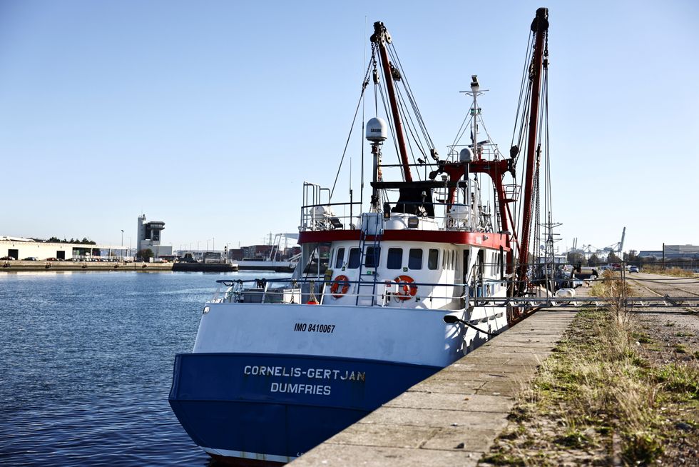 A British trawler Cornelis Gert Jan is seen moored in the port of Le Havre after France seized on Thursday a British trawler fishing in its territorial waters without a licence, in Le Havre, France, October 28, 2021. REUTERS/Sarah Meyssonnier