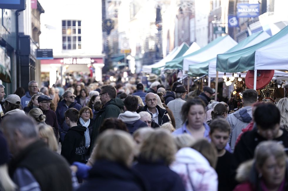 A busy UK high street