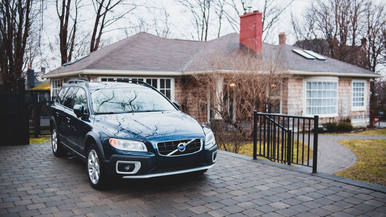 A car parked at home