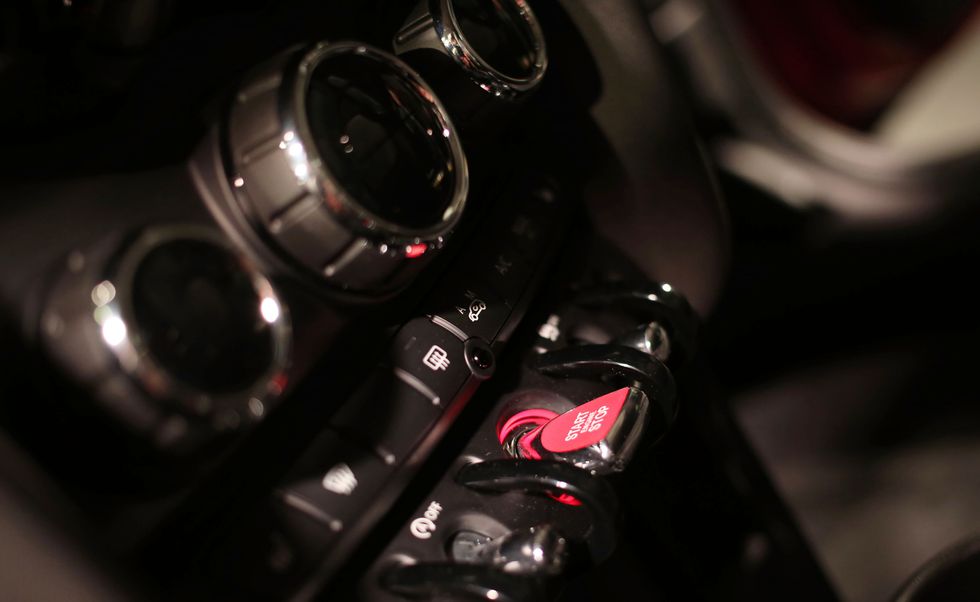 A car's air conditioning button