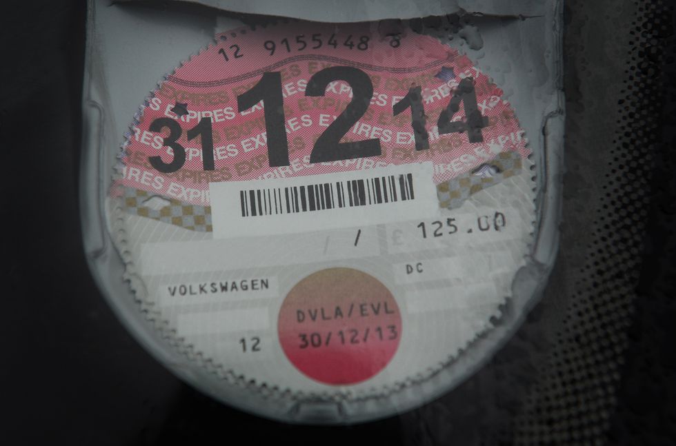 A car tax disc