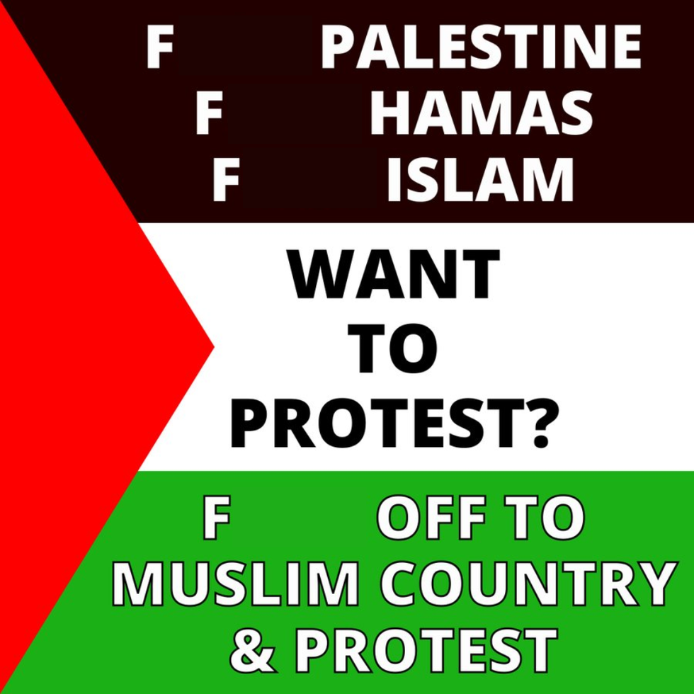 A censored version of the post for which Mr North faced a police visit