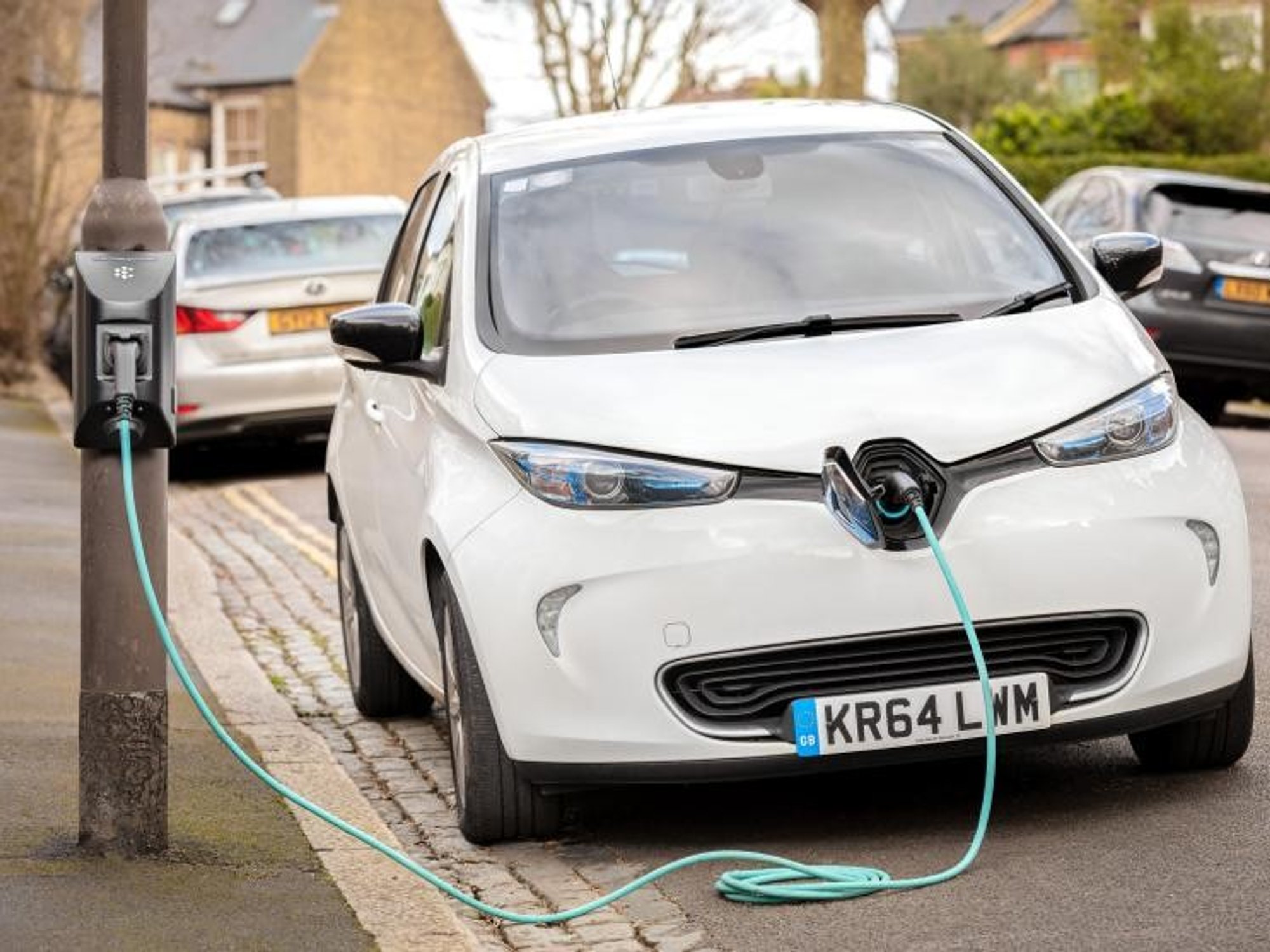 A char.gy lamppost charger in Barnet