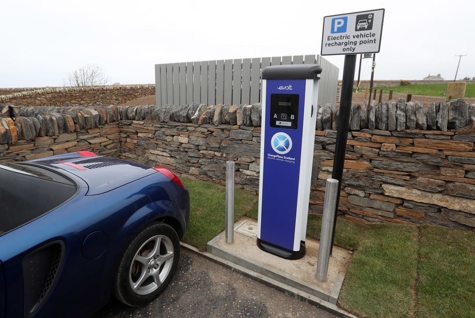 A ChargePlace Scotland EV charger