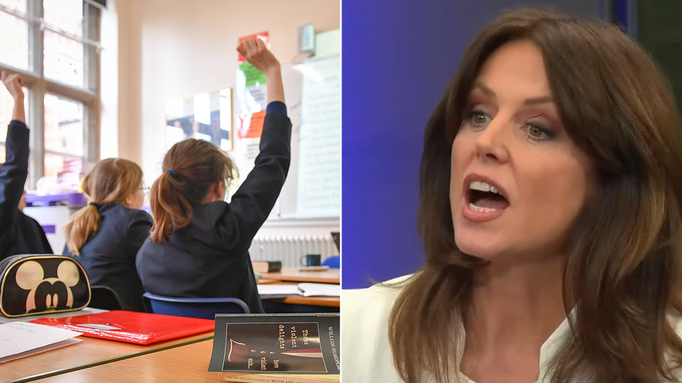 A classroom and Bev Turner