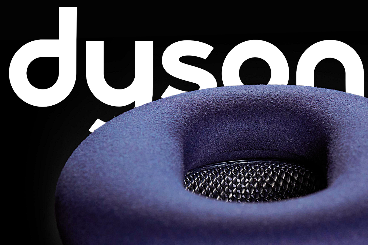 a close-up shot of one of the new ear cushions used on the dyson ontrac headphones