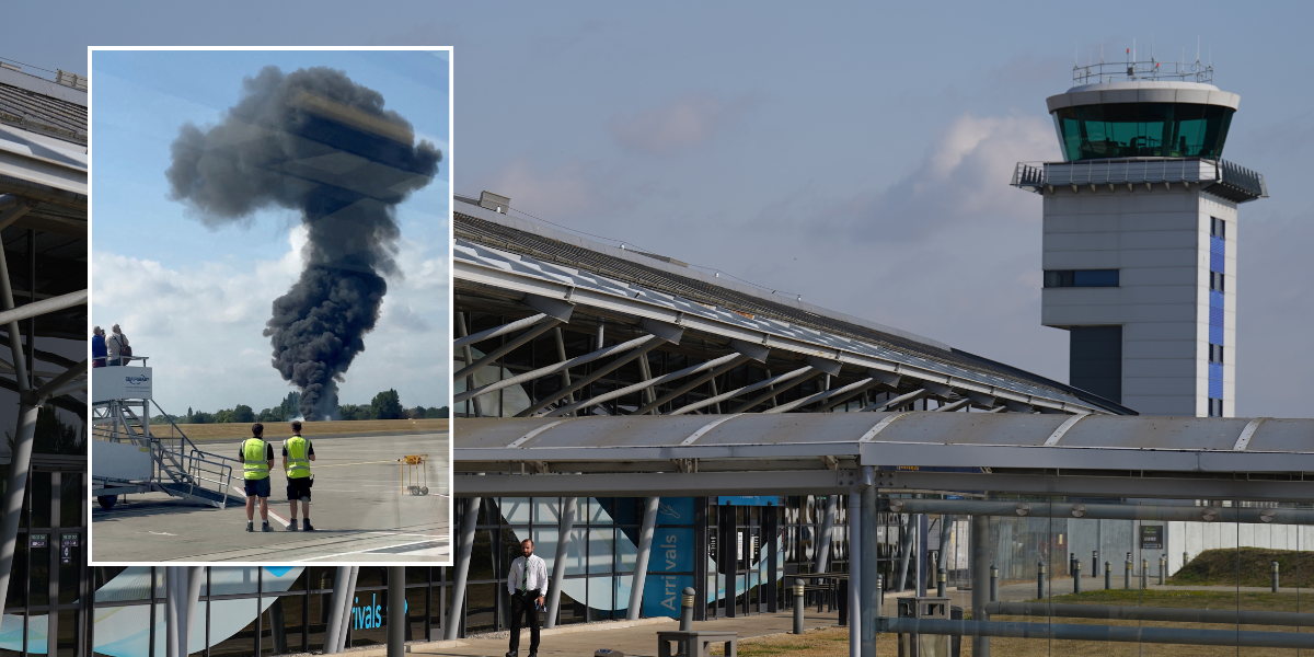NextImg:Holidays in chaos as Southend Airport remains closed after 'fireball' crash