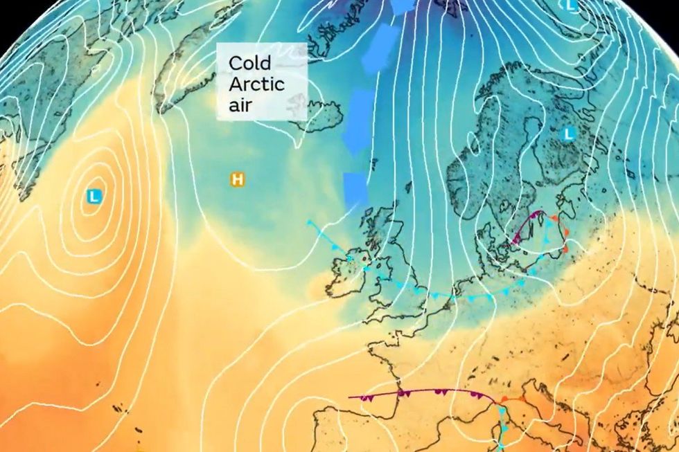 A cold snap descends from the Arctic