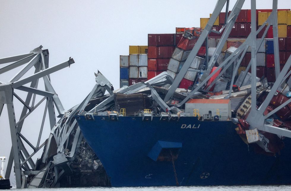 A collapsed bridge