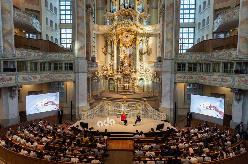 A conference on Artificial Intelligence (AI) inside Dresden's landmark the Church of Our Lady
