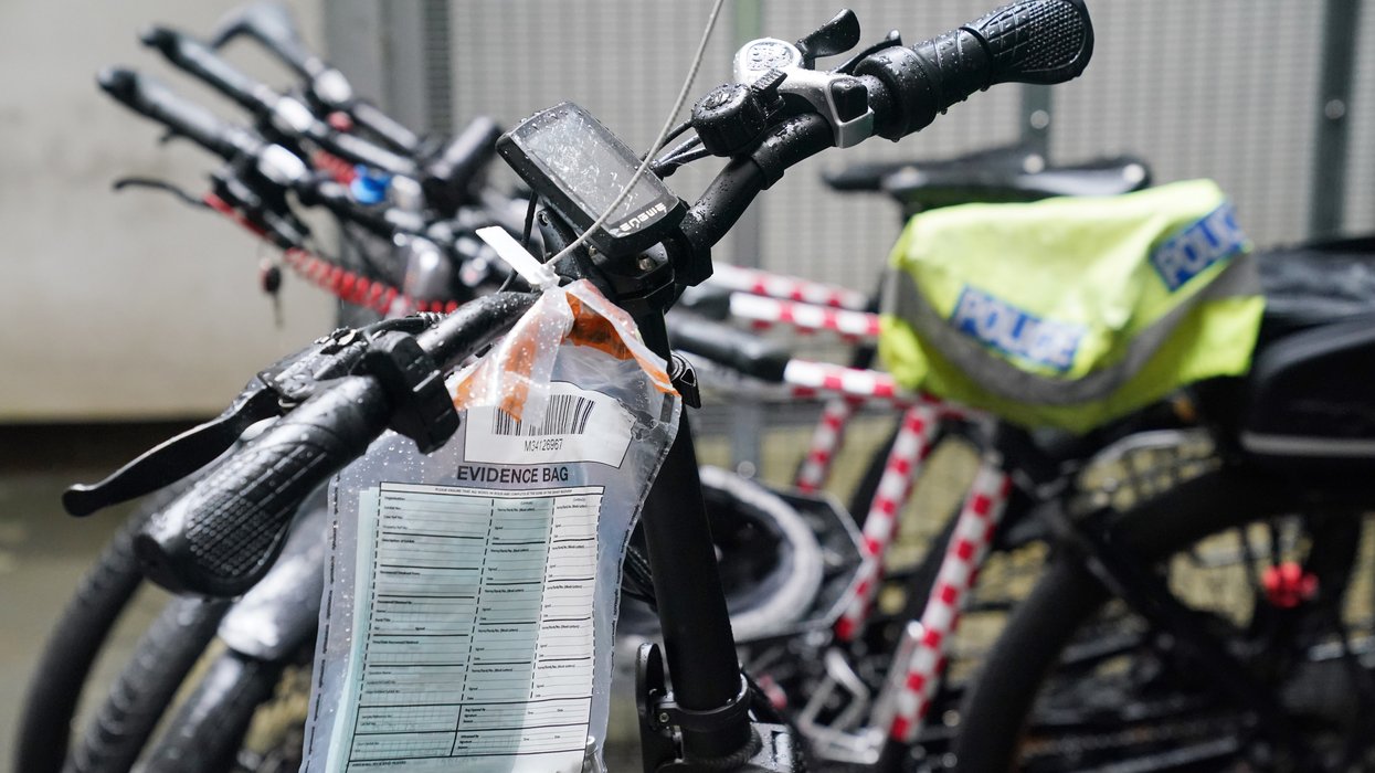 A confiscated e-bike