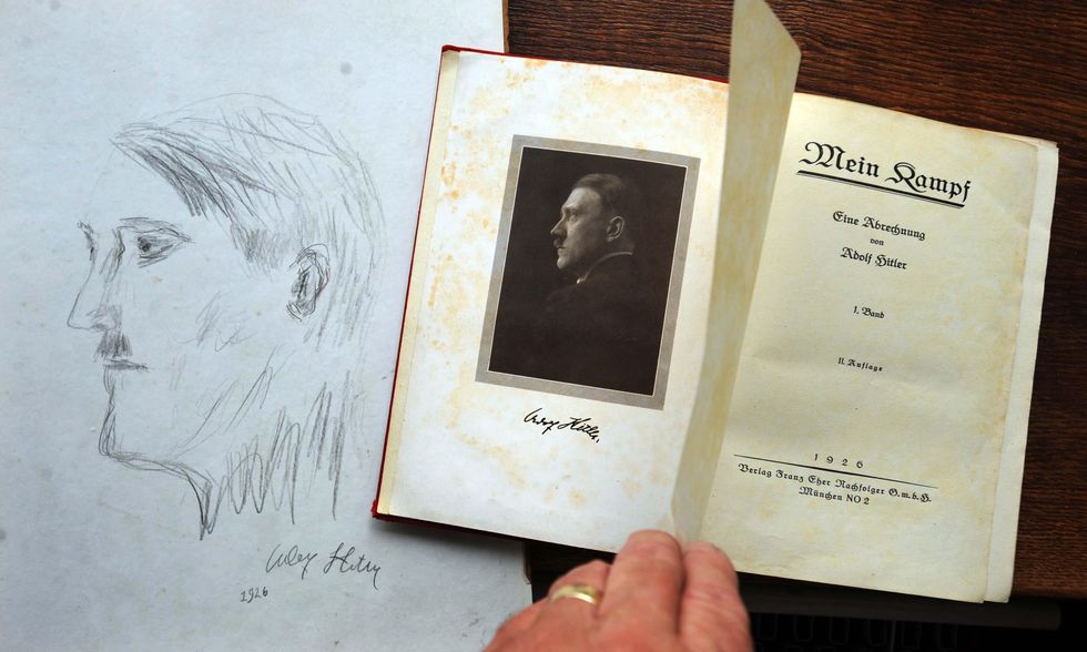 A copy of Mein Kampf signed by Adolf Hitler which was sold at Mullock's Specialist Auctioneers at Ludlow