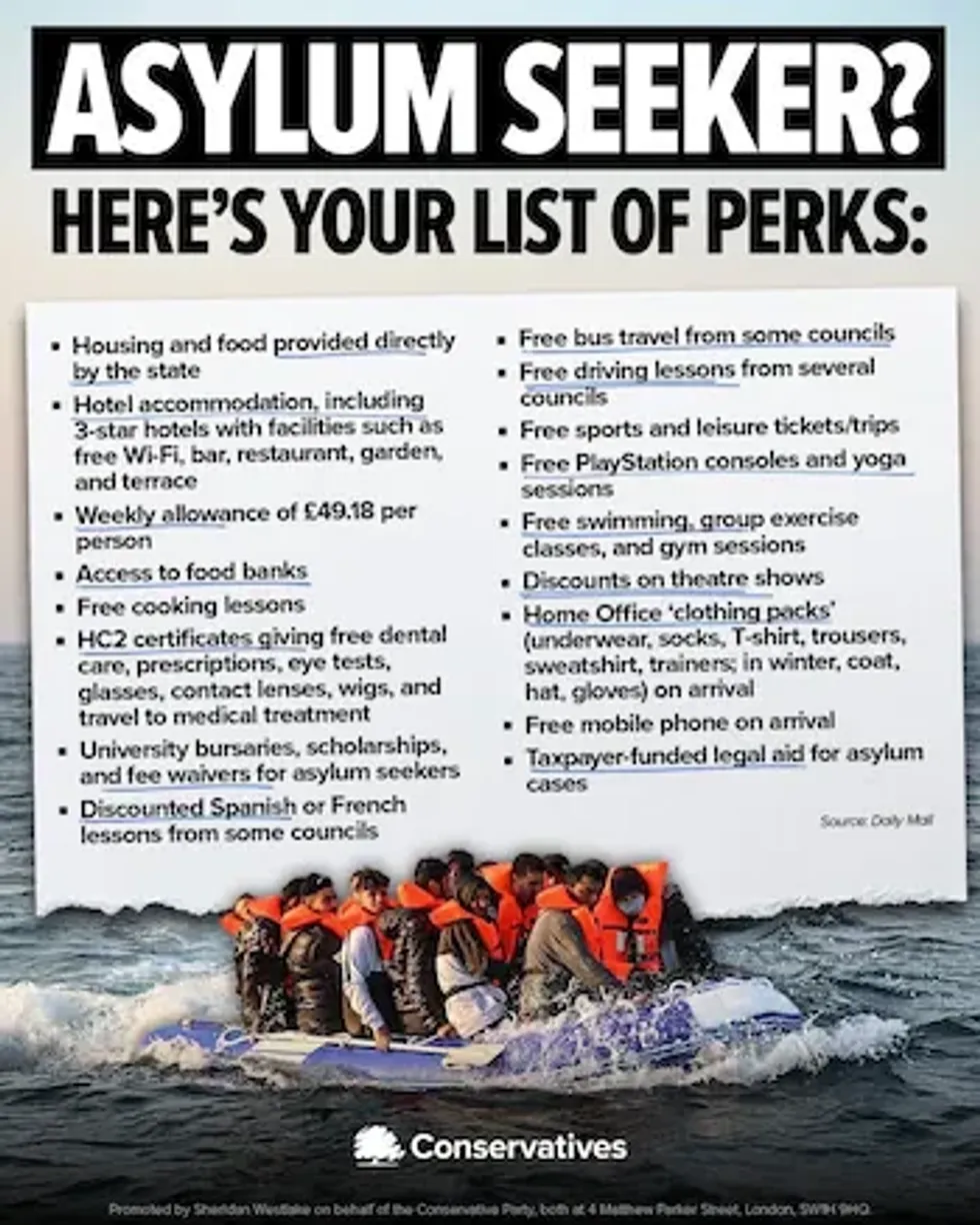 A copy of the controversial Tory advert