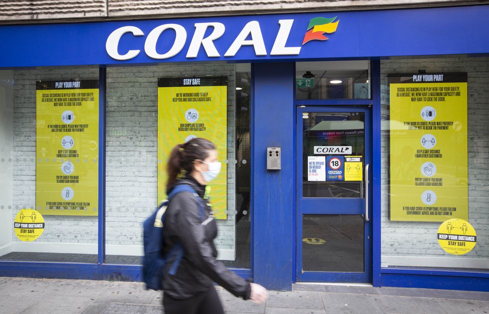 A Coral betting shop in central London.