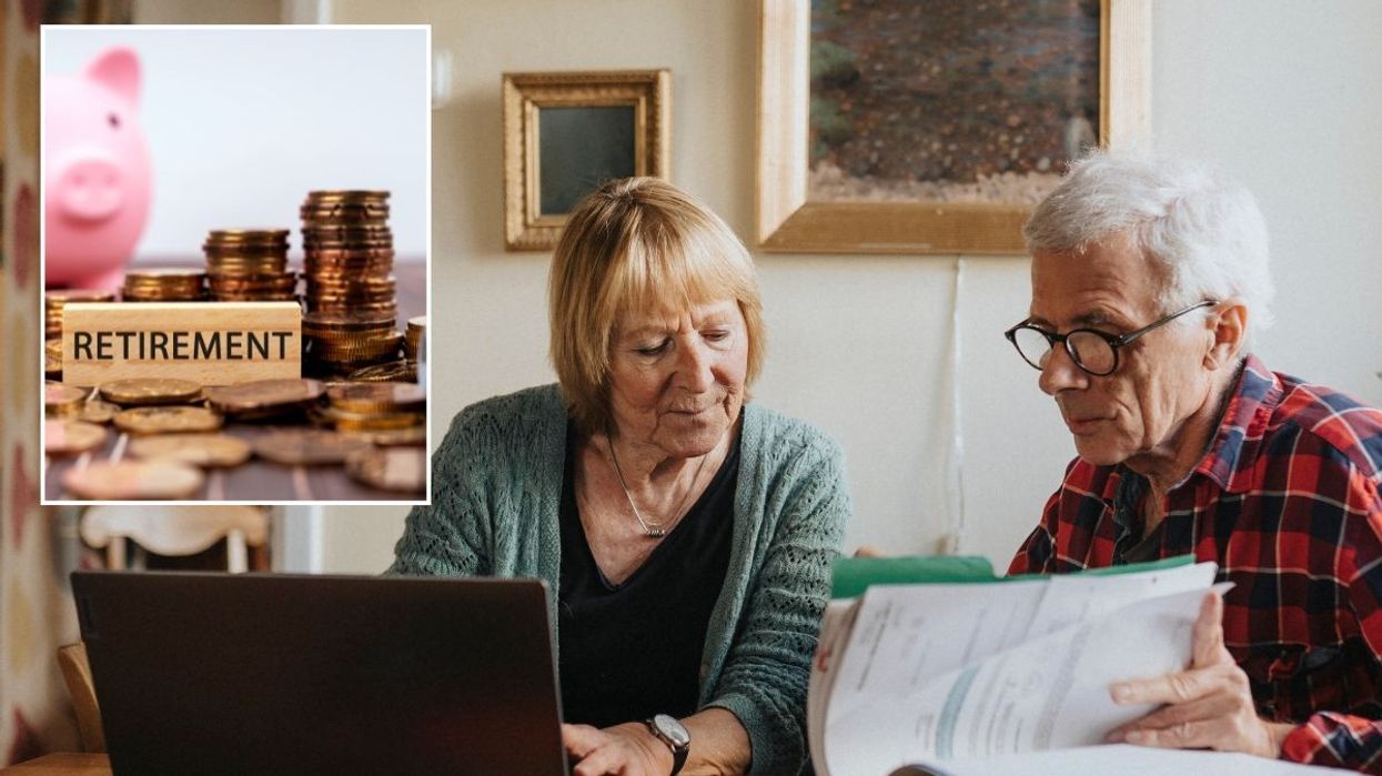 A couple look over their finances