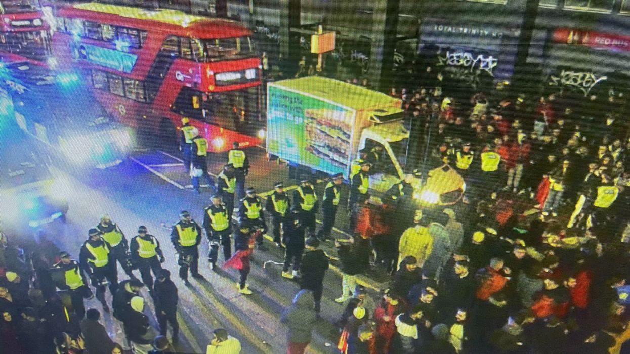 A crowd in central london
