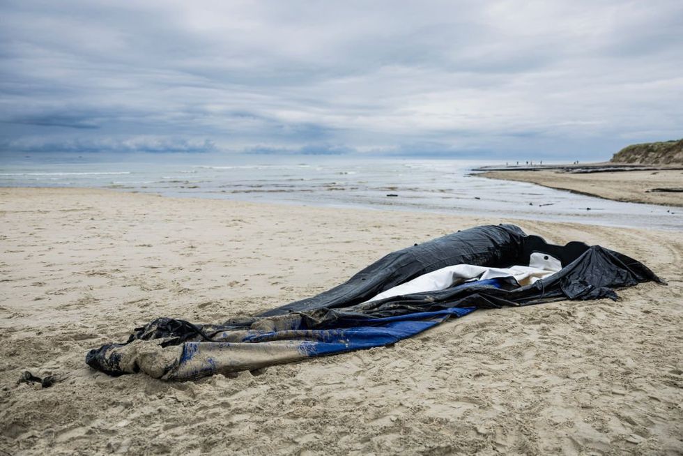 A damaged migrant boat (file pic)\u200b