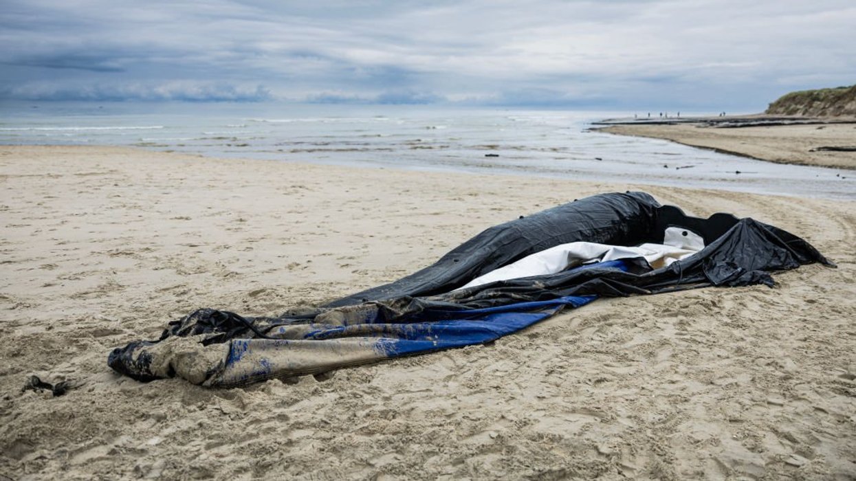 A damaged migrant boat (file pic)