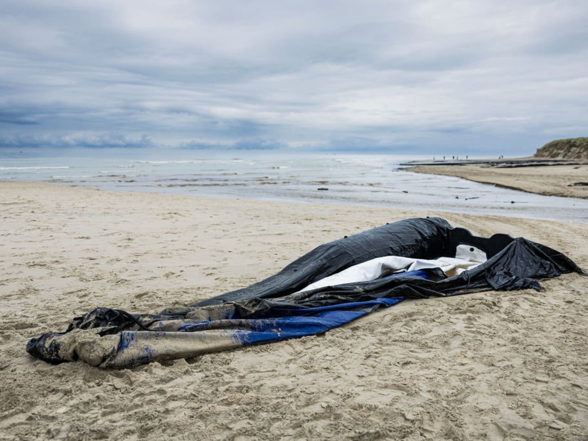 A damaged migrant boat (file pic)