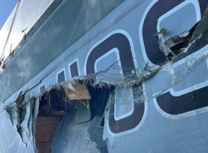 A damages ships hull