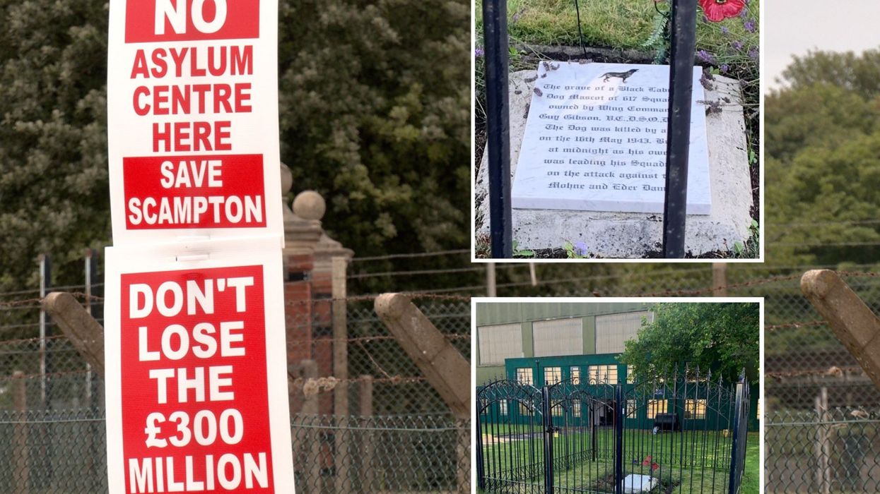RAF fear they cannot protect Dambusters dog when asylum seekers move in
