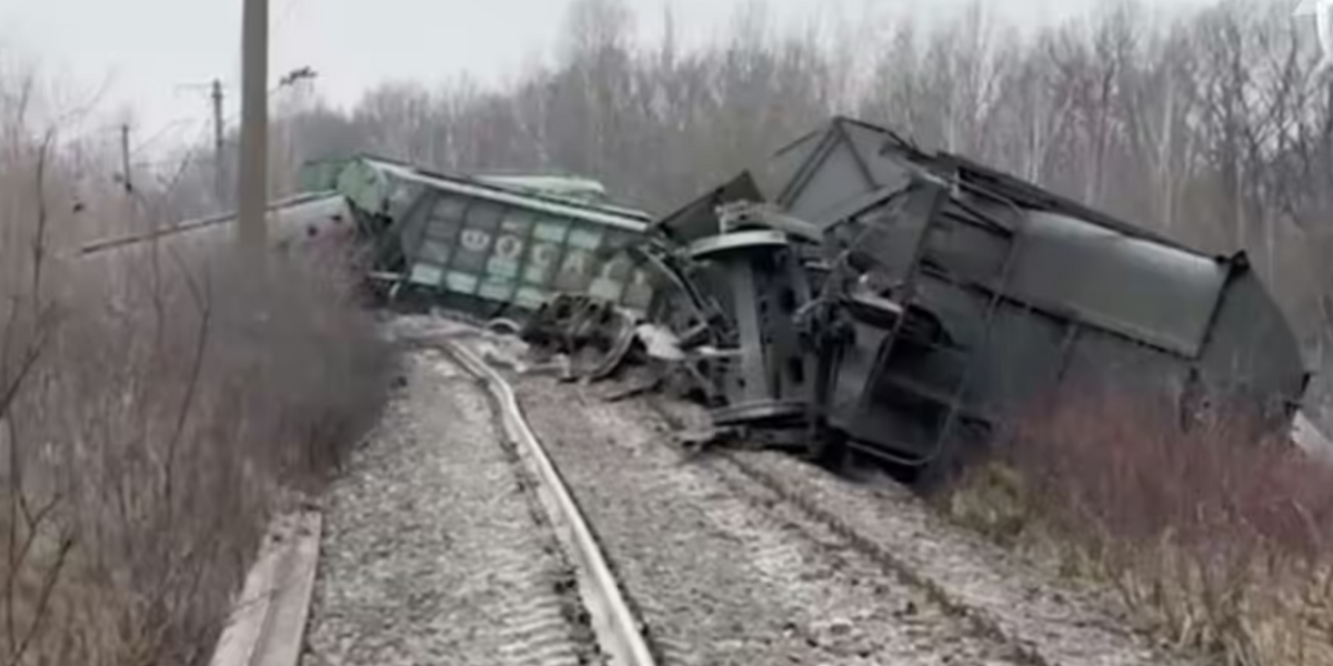 NextImg:Russian train derailed by 'improvised explosive device' as terror investigation launched