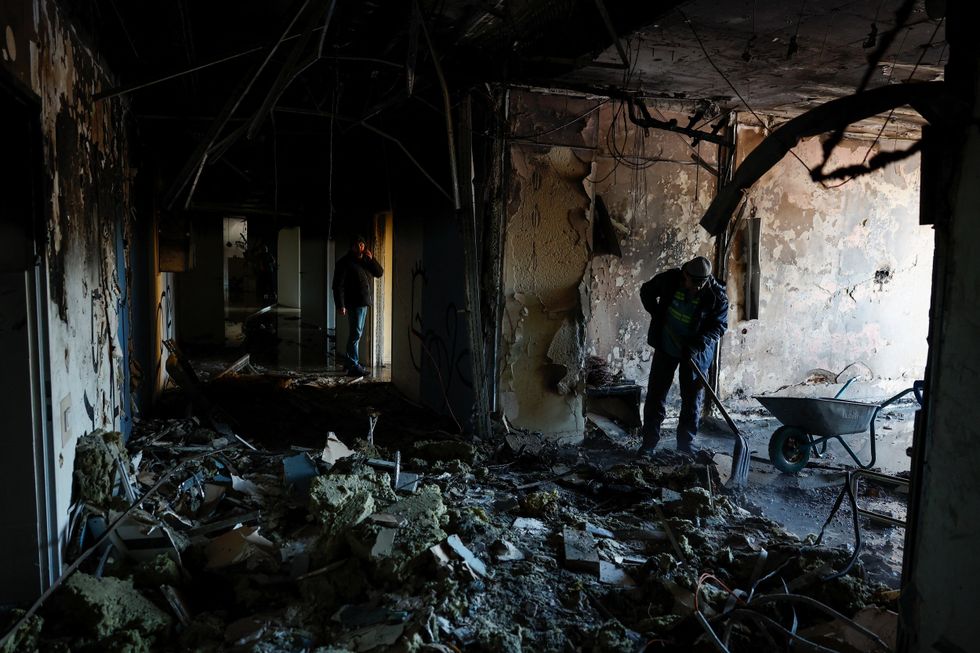 A destroyed hospital