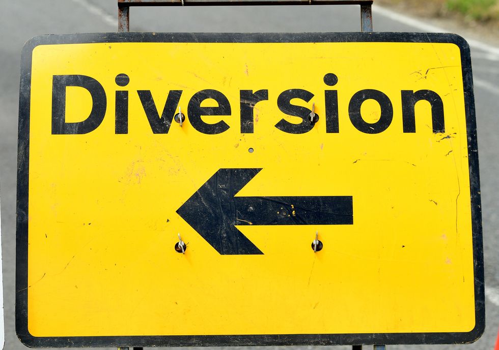 A diversion sign
