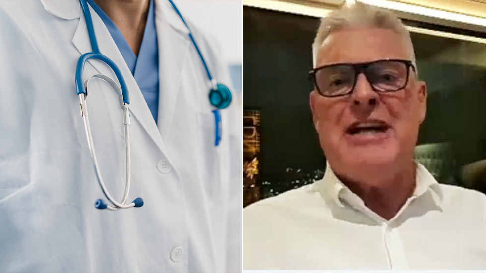 A doctor and Lee Anderson