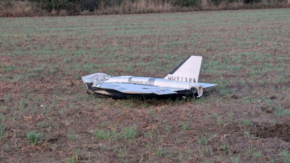 A drone near the eastern Polish village of Czosnowka last month
