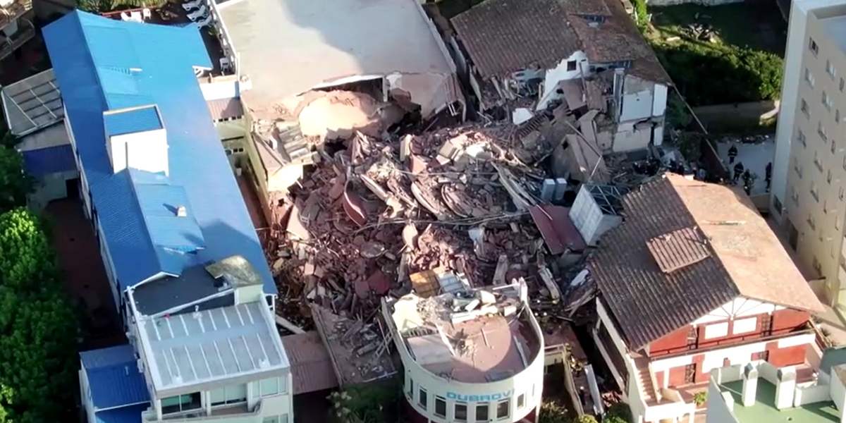 NextImg:Argentina: Ten-storey hotel building collapses with 'people trapped inside'