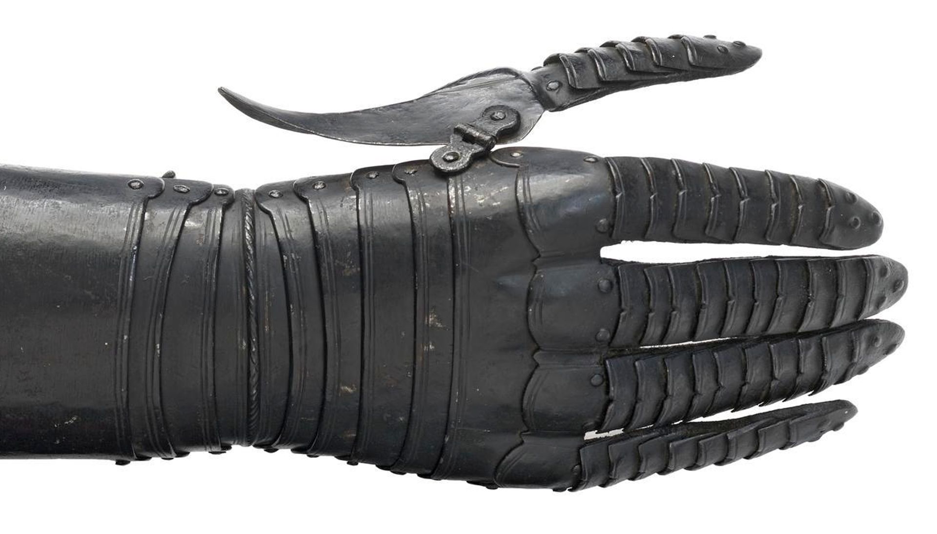 A duelling gauntlet (1610-1650) is also being withheld by The Royal Collection