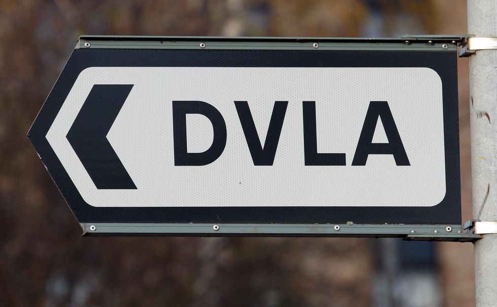 A DVLA sign