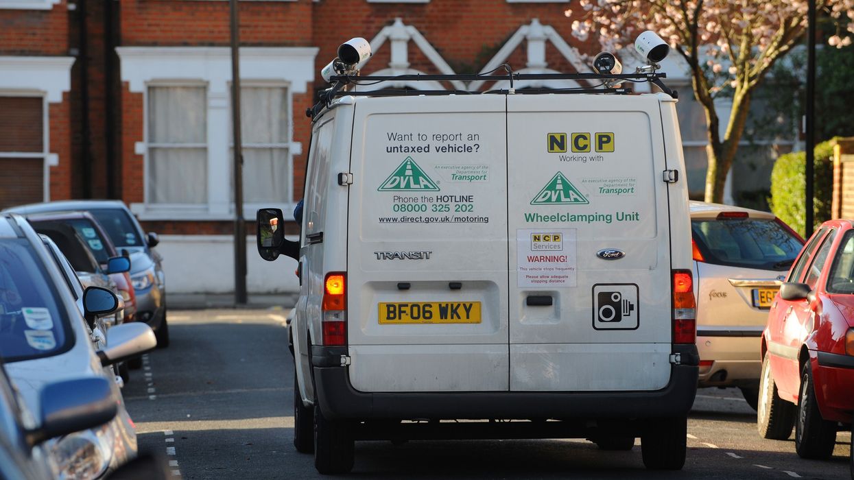 A DVLA wheelclamping van