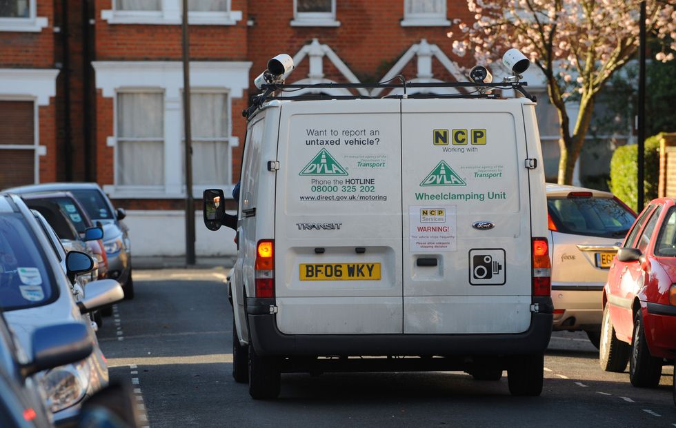 A DVLA wheelclamping van