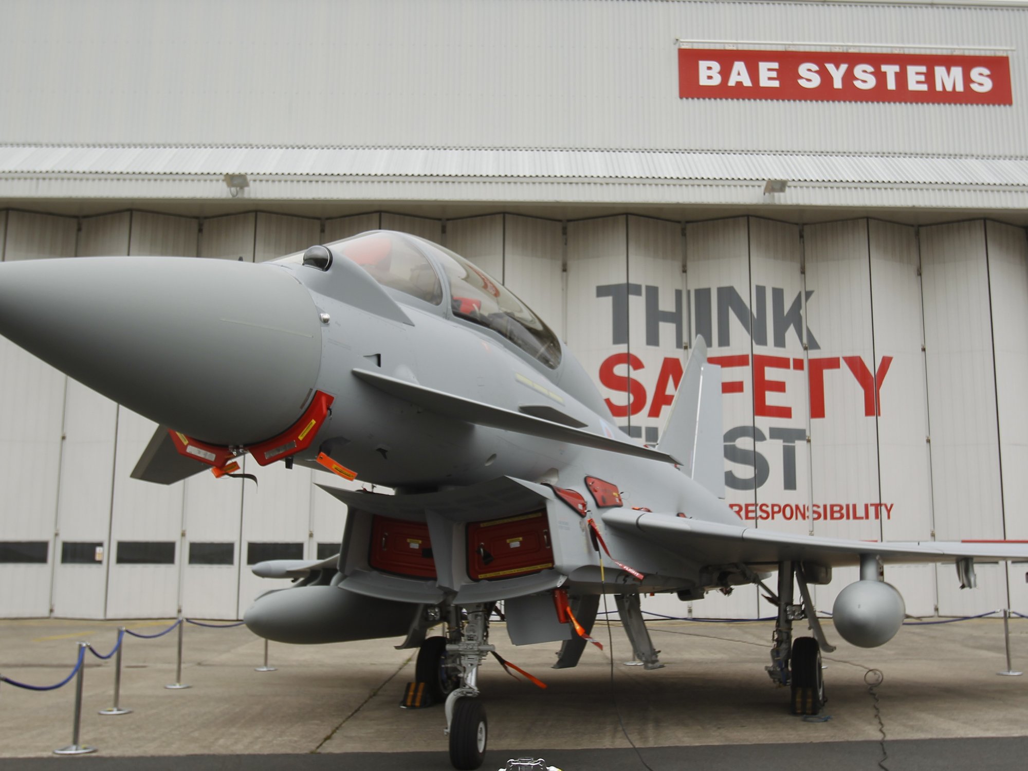 A Eurofighter Typhoon at BAE Systems, Warton Aerodrome, Lancashire (file pic)