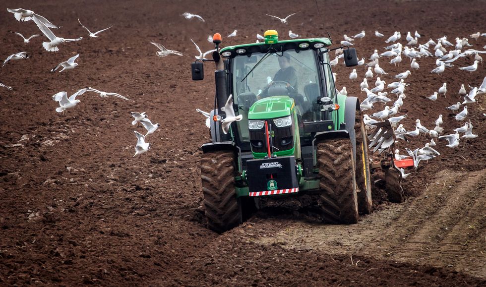 A farmer ploughs a field in North Yorkshire. Picture date: Wednesday March 10, 2021.
