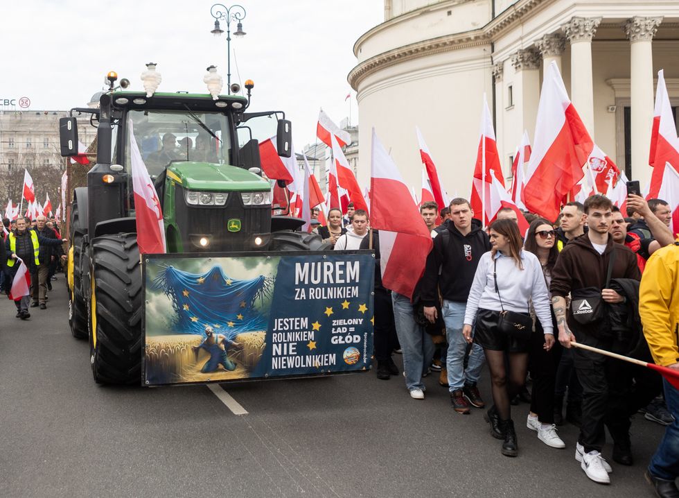 A farmers protest in Poland